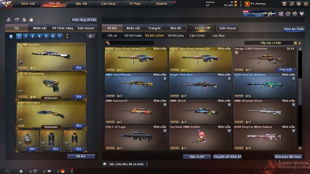 shop acc cf uy tin gia re